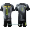 Conjunto (Camiseta+Pantalón Corto) Portero Brasil Alisson Becker 1 Primera Equipación Mundial 2022 - Niño